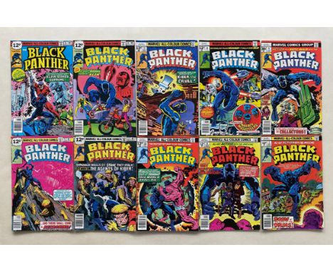 BLACK PANTHER #4, 7, 8, 9, 10, 11, 12, 13, 14, 15 (10 in Lot)  - (1977/79 - MARVEL Cents &amp; Pence Copy) -  Black Panther's