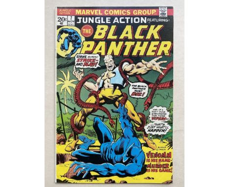 JUNGLE ACTION: BLACK PANTHER #7 - (1973 - MARVEL CENTS Copy) - Second appearance of Erik Killmonger + First appearance Venomm