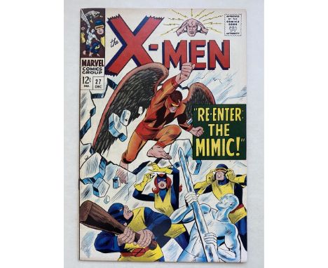 UNCANNY X-MEN #27 - (1966 - MARVEL CENTS Copy) - Mimic joins the X-Men + Spider-Man, Puppet Master, Scarlet Witch, Quicksilve