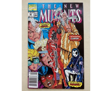 NEW MUTANTS #98 - (1991 - MARVEL - Cents Copy) - First appearance of Deadpool + the first appearances of Gideon and Copycat (