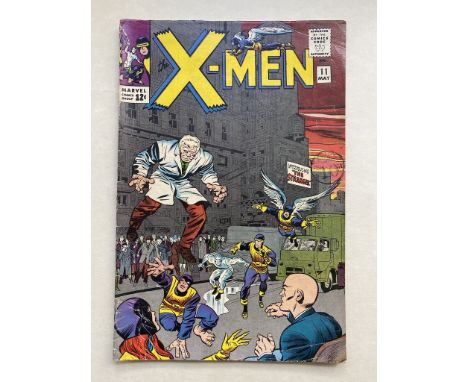 UNCANNY X-MEN #11 - (1965 - MARVEL Cents Copy with Pence Stamp) - First appearance of the Strange + Magneto and the Brotherho