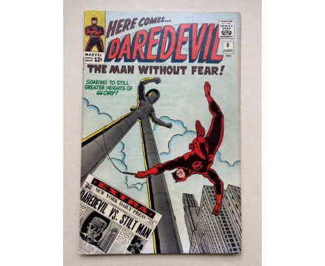 DAREDEVIL #8 - (1965 - MARVEL - CENTS Copy) - Origin and first appearance of the Stilt-Man - Wally Wood cover and interior ar