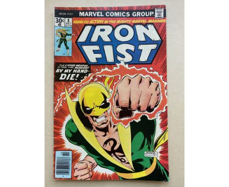 IRON FIST #8 - (1976 - MARVEL - CENTS Copy) - First appearance of Chaka + Peter Parker and Mary Jane Watson cameos - John Byr