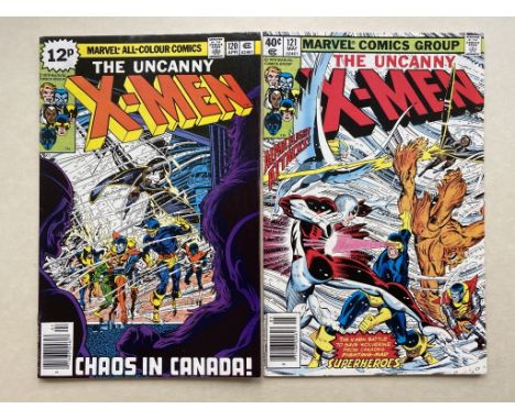 UNCANNY X-MEN #120 &amp; 121 (2 in Lot) - (1979 - MARVEL Cents &amp; Pence Copy) - First and Second appearances of Alpha Flig