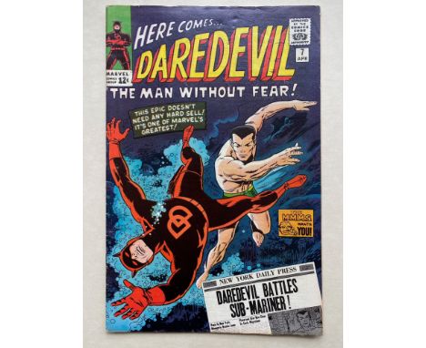 DAREDEVIL #7 - (1965 - MARVEL - CENTS Copy) - First appearance of Daredevil's signature red costume + Sub-Mariner appearance 