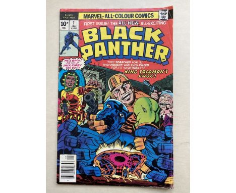 BLACK PANTHER #1 - (1977 - MARVEL Pence Copy) -  Black Panther's first solo series - Jack Kirby story, cover, and interior ar