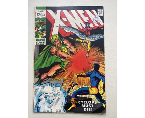 UNCANNY X-MEN #54 - (1969 - MARVEL Cents Copy with pence stamp) - First appearance of Alex Summers who later becomes the X-Ma