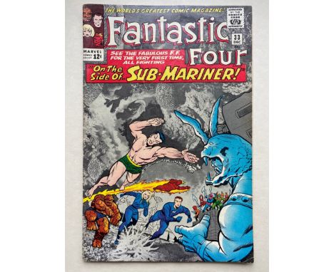 FANTASTIC FOUR #33 - (1964 - MARVEL - CENTS Copy) - First appearance of Attuma + Sub-Mariner appearance - Jack Kirby cover (p