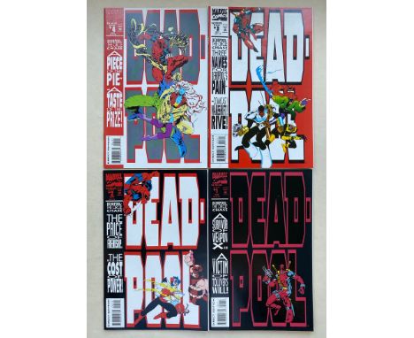 DEADPOOL: THE CIRCLE CHASE #1, 2, 3, 4 (4 in Lot) - (1993 - MARVEL Cents/Pence Copy) - First Deadpool solo title - First appe