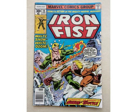 IRON FIST #14 - (1976 - MARVEL - CENTS Copy) - First appearance of Sabretooth - Al Milgrom cover with John Byrne interior art