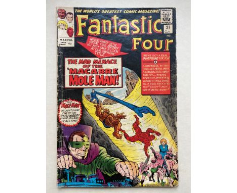FANTASTIC FOUR #31 - (1964 - MARVEL - Pence Copy) - Early Avengers crossover + Mole Man appearance + First appearance of Dr. 