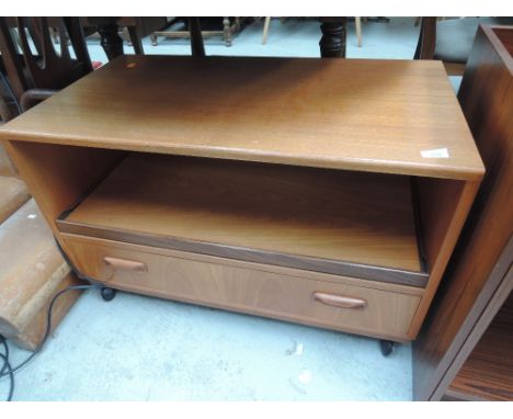 A vintage G plan style record or TV cabinet