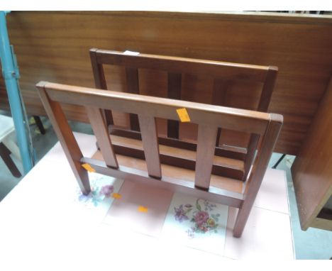 A vintage magazine rack
