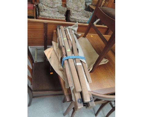 A vintage camp bed