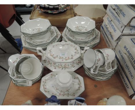 A part tea and dinner service by Johnson bros in the Eternal Beau