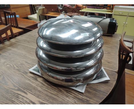 A vintage chrome heater