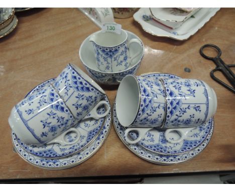 A part tea service by Saxon with transfer print design