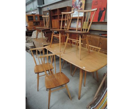 A set of six Ercol dining chairs
