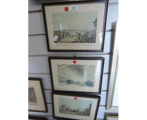 A selection of steam train and similar transport prints