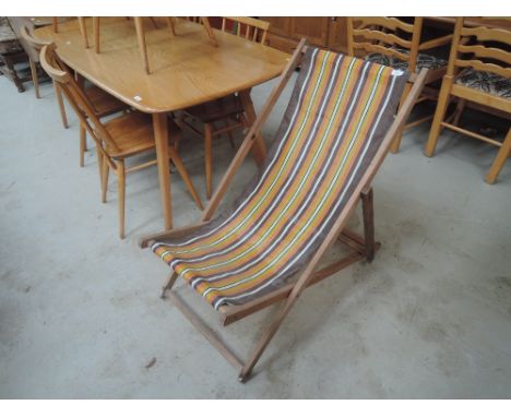 A vintage deck chair