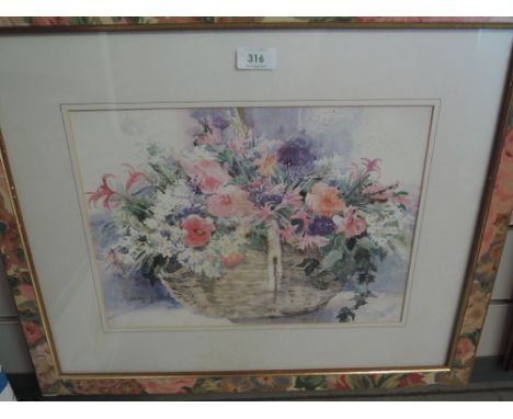 A vintage print in floral frame