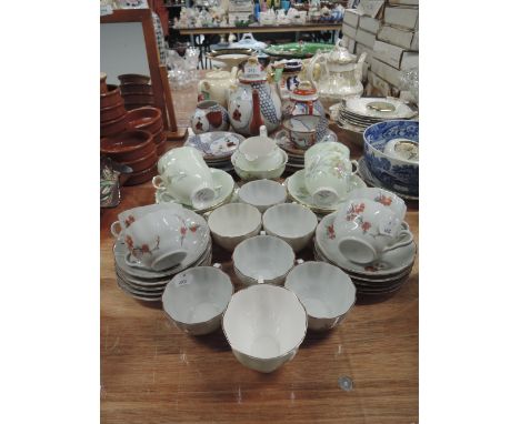 A selection of tea cups and saucers including Colclough