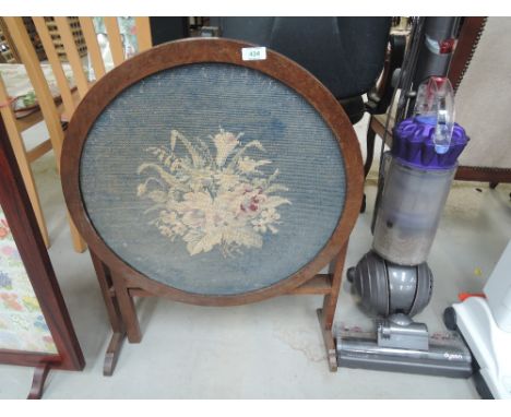 A fire screen with embriodery