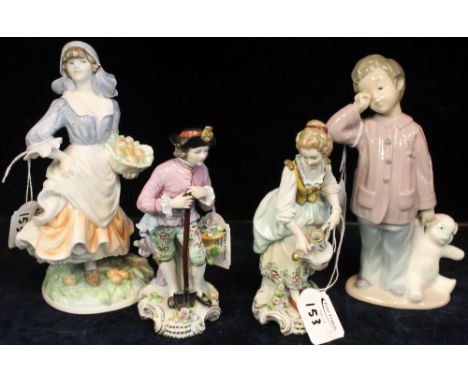 Royal Worcester bone china 'Old Country Ways', 'Rosie Picking Apples', limited edition number 8650/9500, Nao Spanish figure b