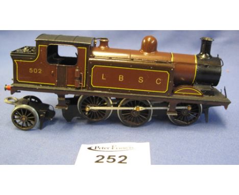 00 gauge hand painted, die cast locomotive steam engine, the side panels marked: L.B.S.C. 