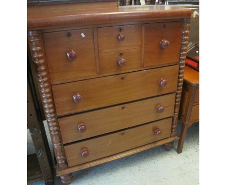 Victorian mahogany Scotch type chest.