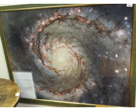 AFTER NASA and AURA / STScl "The Whirlpool Galaxy", lambda print on paper dry mounted on to aluminium sheet