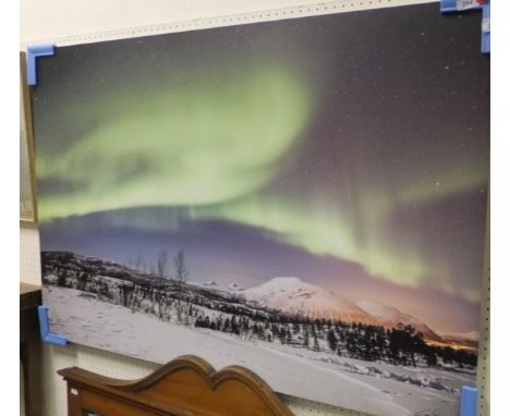 AFTER TORE RIISE "Northern Lights again the backdrop of the village of Setermoen, Northern Norway in the area of Troms ", pho