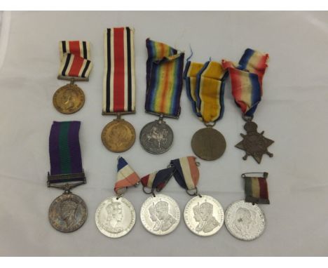 A collection of various medals to include 1914-18 British War medal, the Victory medal and the 1914-15 Star, all inscribed to