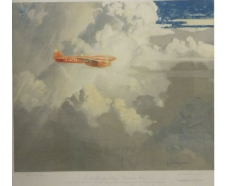 AFTER NORMAN WILKINSON  (1878-1971) "The De Havilland Comet, Grosvenor House", colour print, signed in pencil lower right (AR