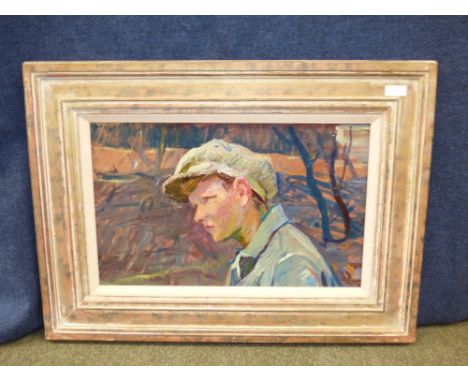 Grigori Stiepanovitch Vasietski (Contemporary) portrait of a boy, oil on board, 31cm x 51 cm 