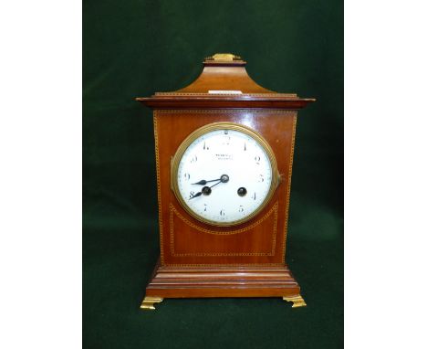 Edwardian mahogany bracket clock the dial inscribed Terry and Co. of Manchester