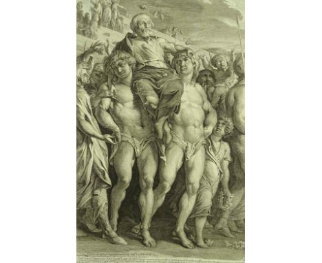 James Barry, 18th century etching, The Olympiad, plate size 29" x 18.5", unframed.