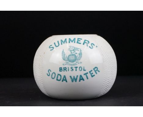 Advertising - Early 20th century Ceramic  Summers' Bristol Soda Water ' Match Striker, 8cm high 