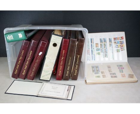 Stamps - a large collection of mainly Royal Mail first day covers, mostly in albums, together with two albums of loose stamps