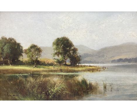 Owen Bowen (Staithes Group 1873-1967): Lake District Landscape, oil on canvas signed 30cm x 45cmCondition Report:Very good co