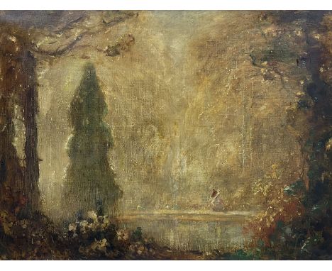 Thomas (Tom) Edwin Mostyn ROI RWA RCA (British 1864-1930): 'The Soul of Autumn', oil on canvas signed, titled on the stretche