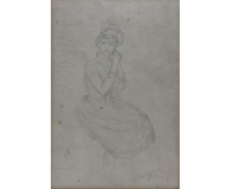 After Pierre Auguste Renoir (French 1841-1919): Girl with a Bonnet, lithograph on Van Gelder Zonen laid paper (with fleur-de-