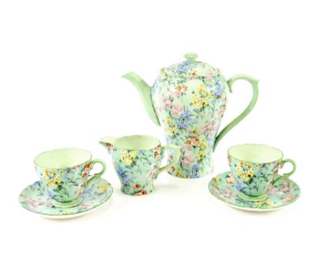 Shelley 'Melody' chintz design tea for two service, pattern 13453