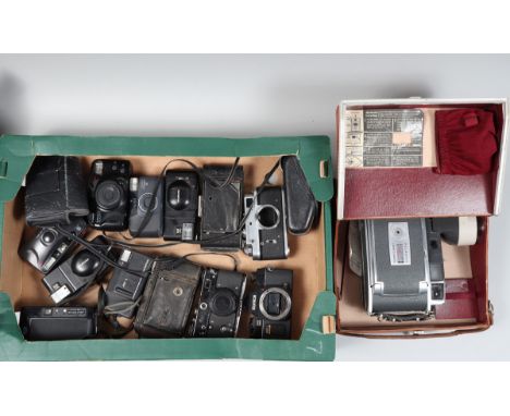 Various Cameras, including compacts, an Olympus XA, A/F, XA2, AF-1, untested, a Canon AF35M, Zoom-S, Minolta Riva AF35c, othe