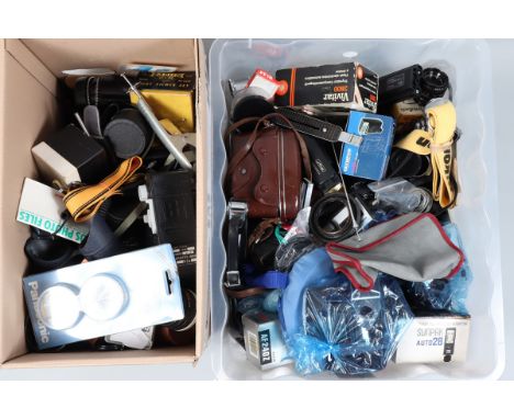 Camera Related Accessories, including, flash units, tubes, tele conveters, cables, quick release cables and other items