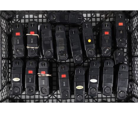 A Tray of Olympus XA Compact Cameras, two Olympus XA, both shutters not working, ten XA1, five appear to function as should, 