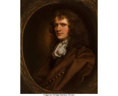 Sir Peter Lely (Dutch, 1618-1680)Portrait of a Gentleman, thought to be the actor Henry Harris, in a feigned oval, circa 1660