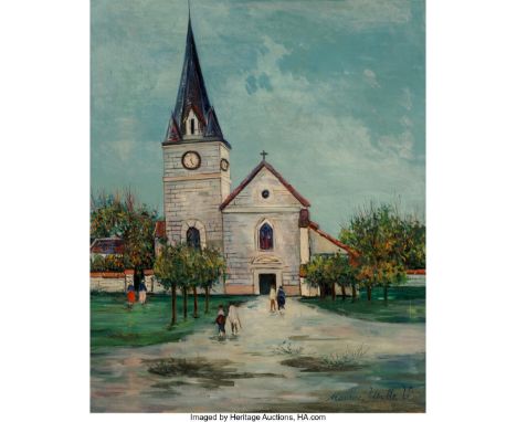 Maurice Utrillo (French, 1883-1955)L'eglise, circa 1938Oil on canvas25-3/4 x 21-1/4 inches (65.4 x 54.0 cm)Signed lower right