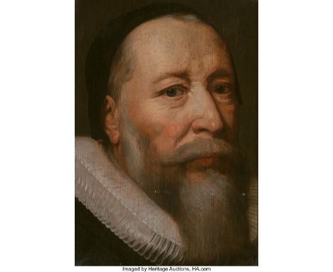 Studio of Michiel Jansz. van Miereveld (Dutch, 1567-1641)Portrait of a man, circa 1620Oil on panel12-1/2 x 8-3/4 inches (31.8