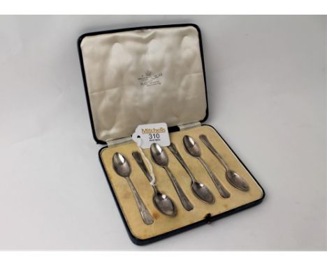 Cased set of hallmarked silver Mappin &amp; Webb spoons